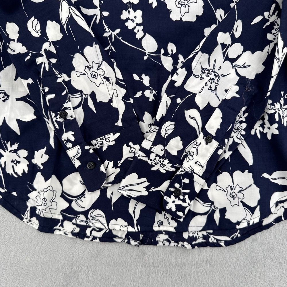 Lauren Ralph Lauren Slim Fit Floral Stretch Cotton Button Down Shirt Women's 4 - Picture 11 of 13